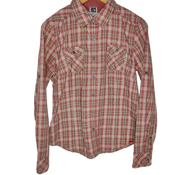 The North Face Plaid Western Style Embroidered Long Sleeve Button Down - Picture 1 of 8